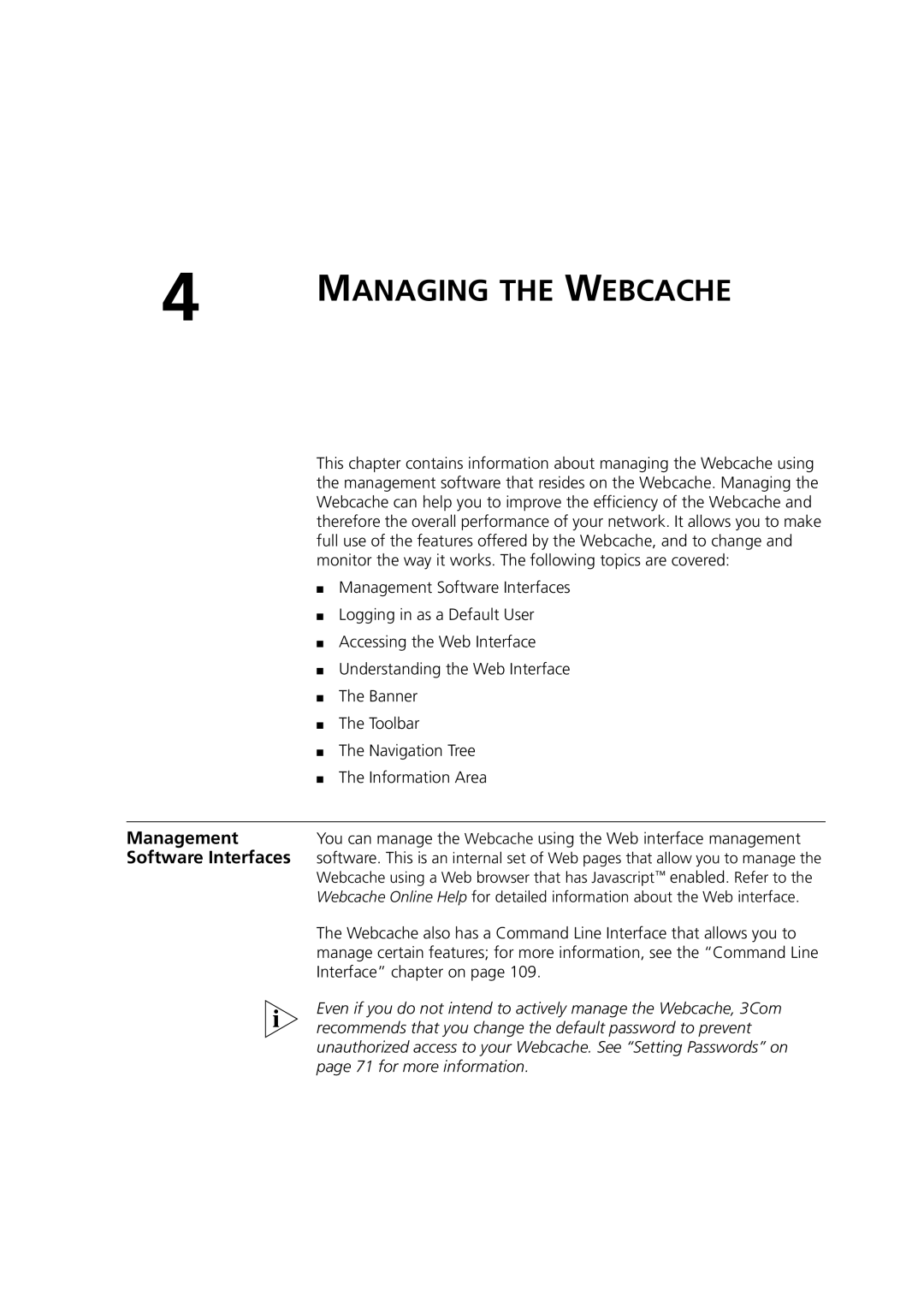 3Com Webcache 3000 (3C16116), Webcache 1000 (3C16115) manual Management, Software Interfaces 