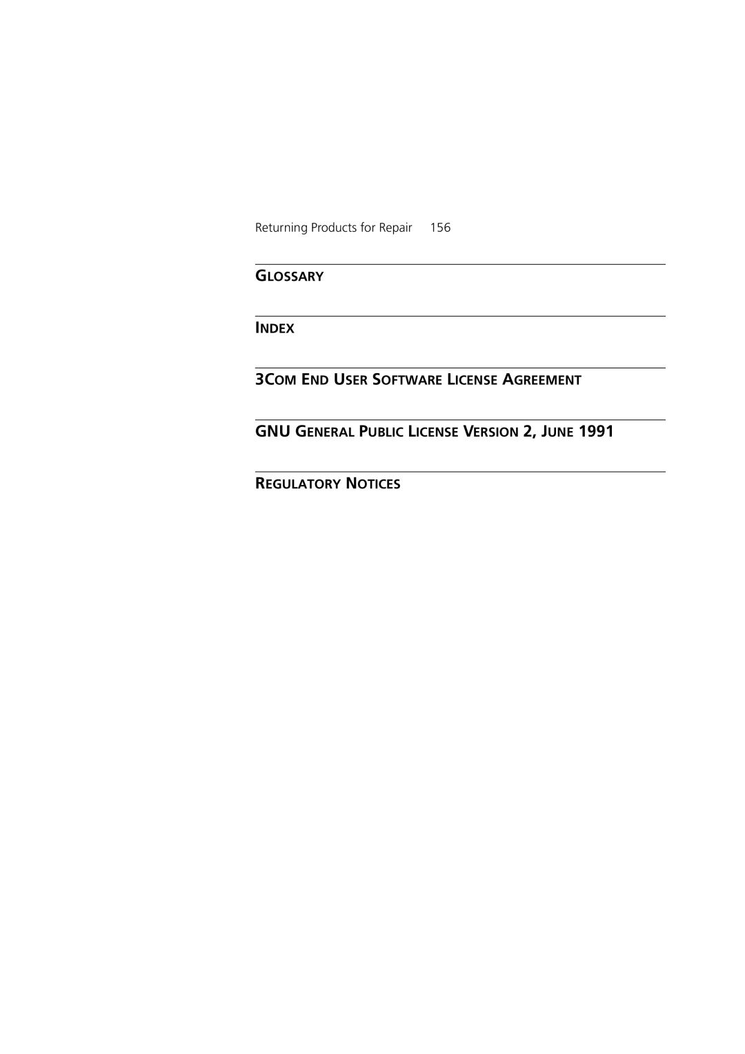 3Com Webcache 3000 (3C16116), Webcache 1000 (3C16115) manual Returning Products for Repair 