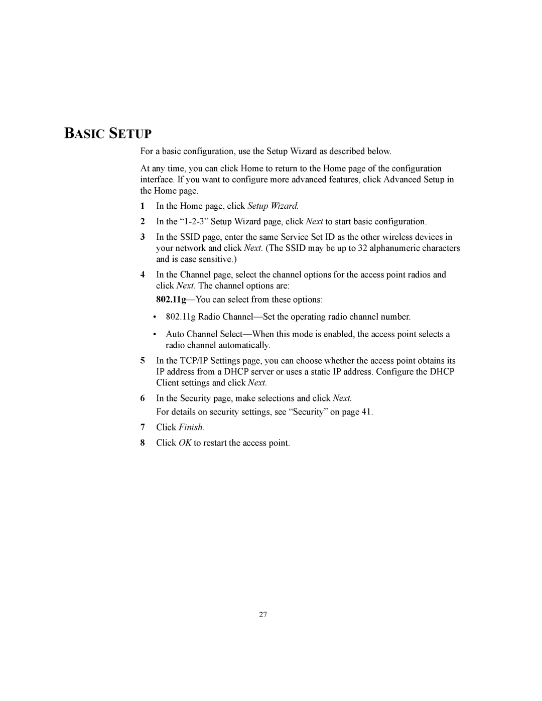 3Com WL-455 manual Basic Setup 