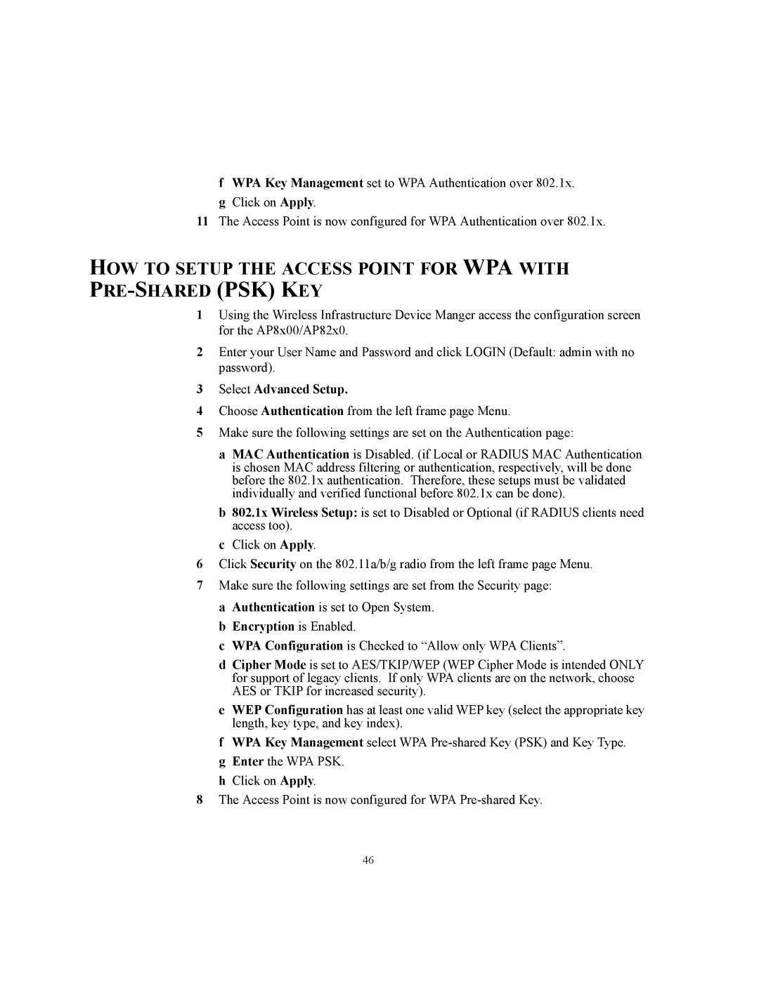 3Com WL-455 manual Pre-Sharedpsk Key, HOW to Setup the Access Point for WPA with 