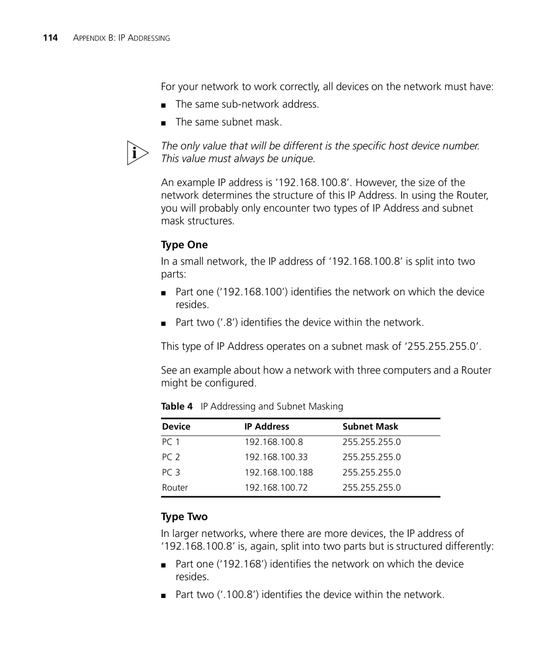 3Com WL-537S manual Type One, Type Two 