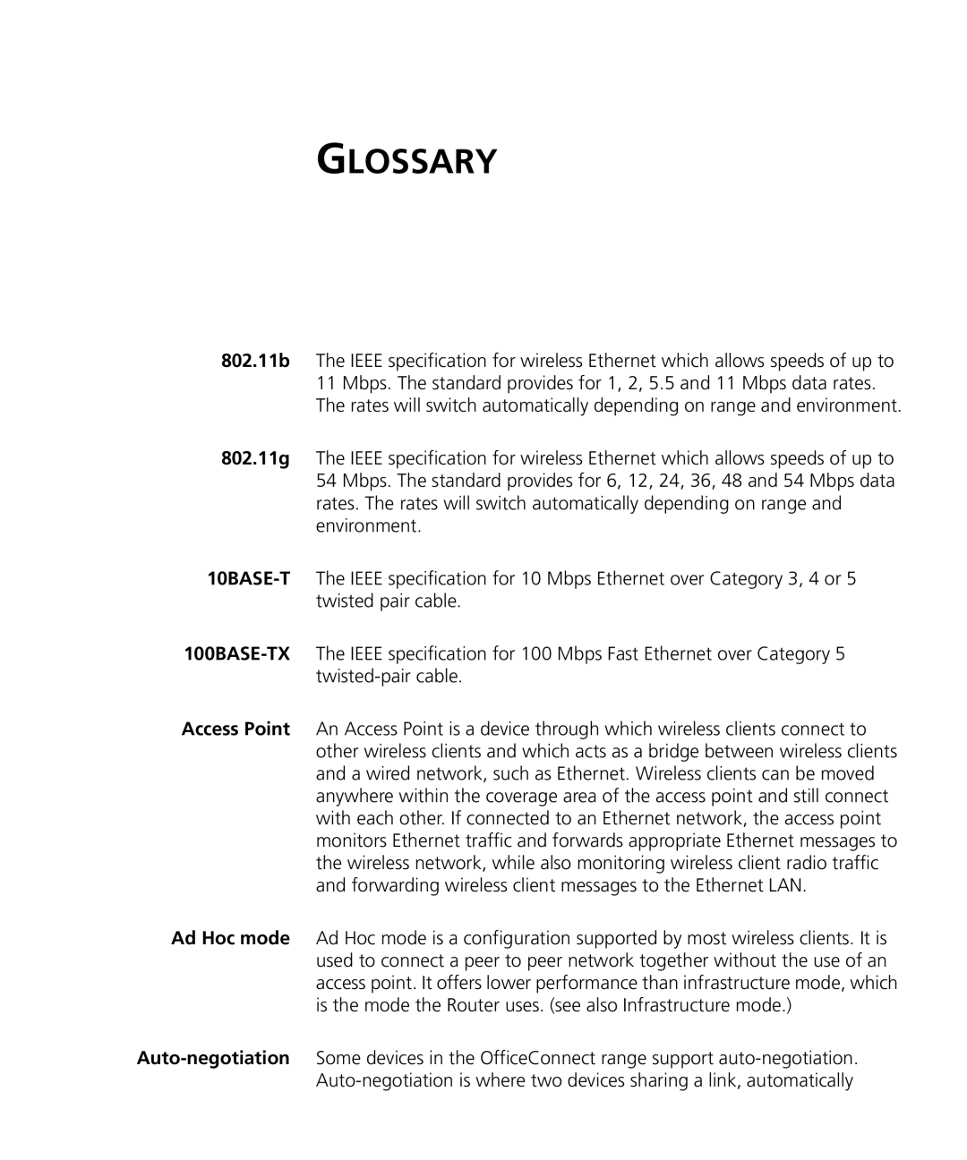 3Com WL-537S manual Glossary 