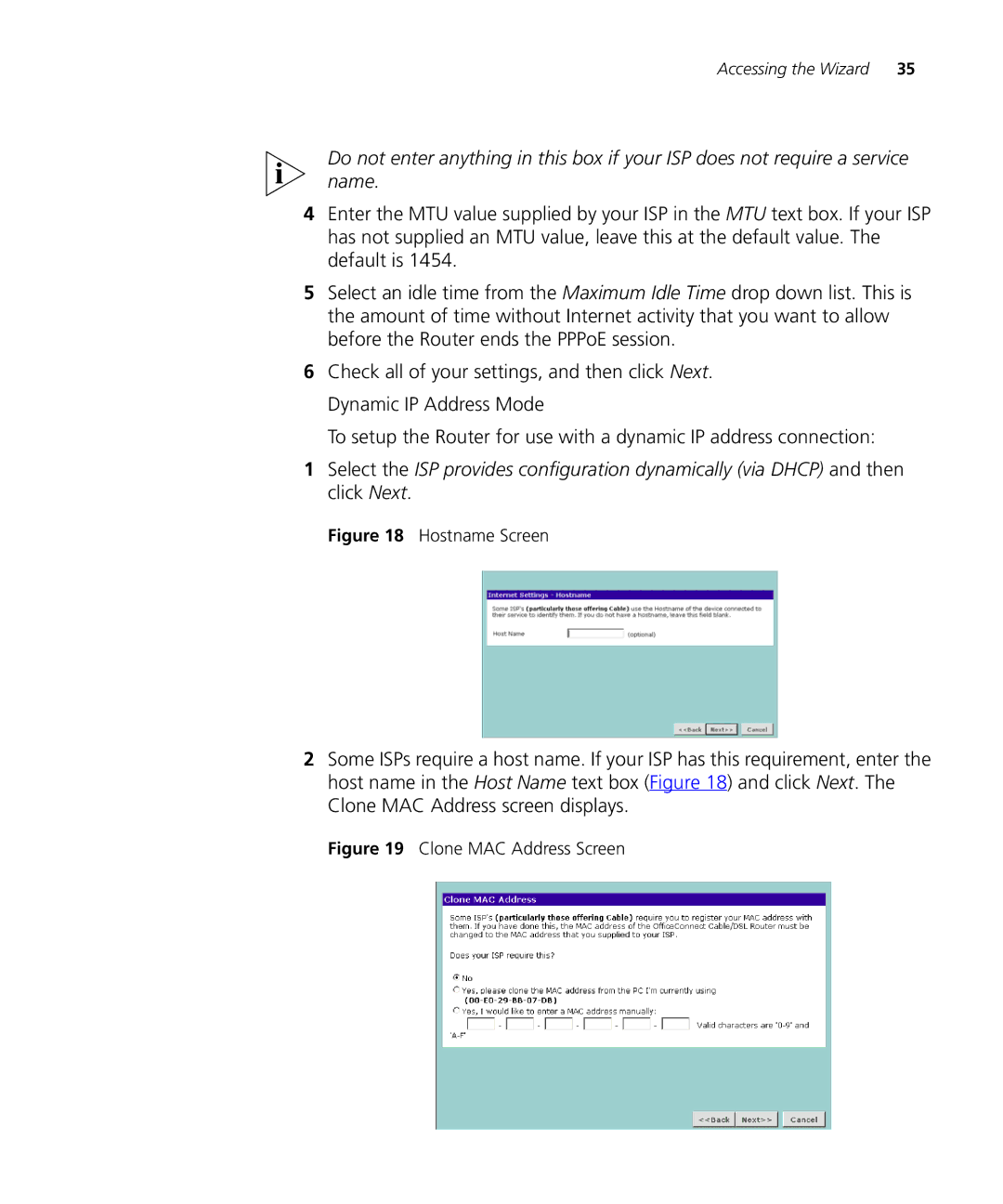 3Com WL-537S manual Hostname Screen 