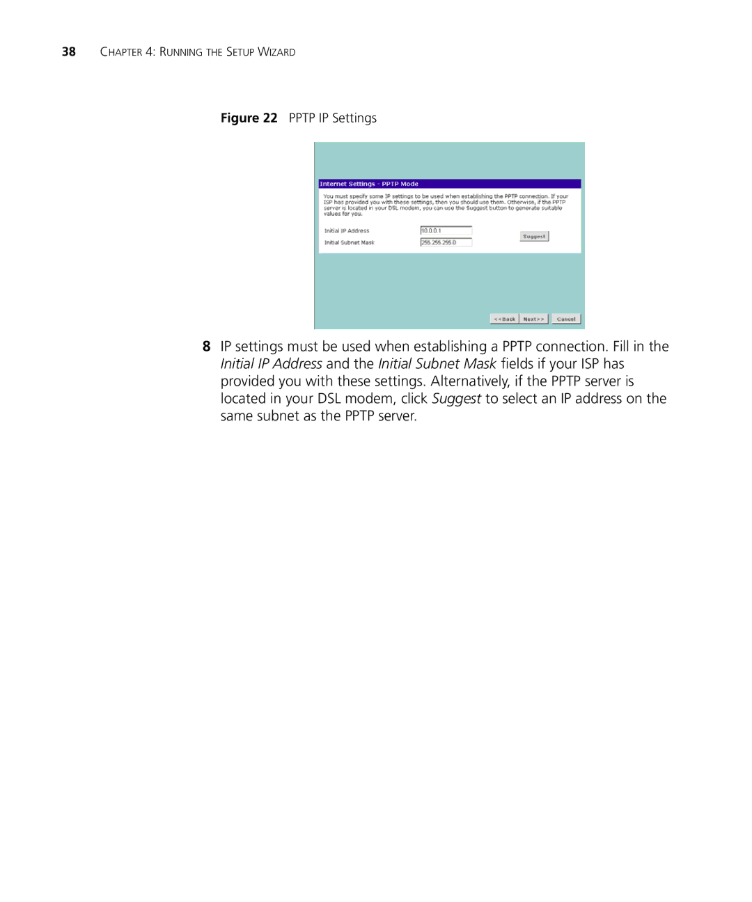 3Com WL-537S manual Pptp IP Settings 