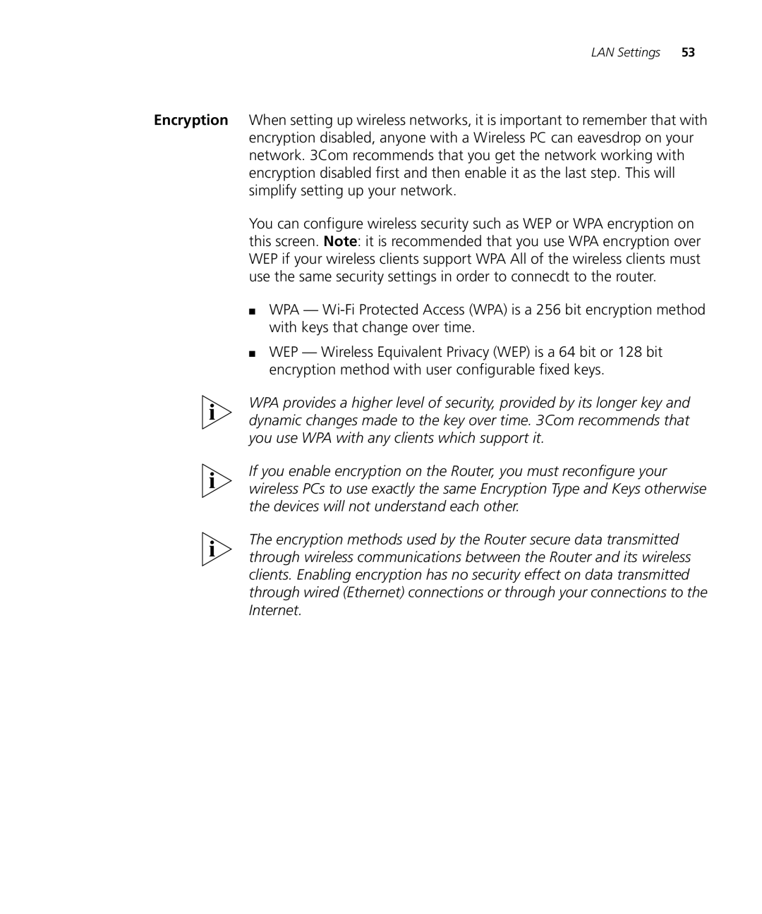 3Com WL-537S manual LAN Settings 