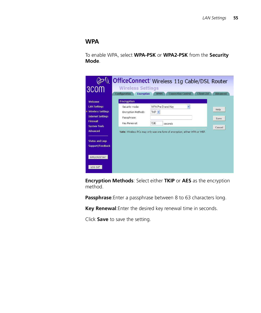 3Com WL-537S manual Wpa 