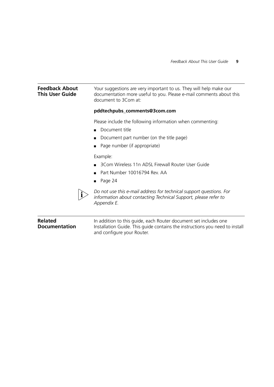 3Com WL-603 manual Related, Documentation, Pddtechpubscomments@3com.com, Configure your Router 