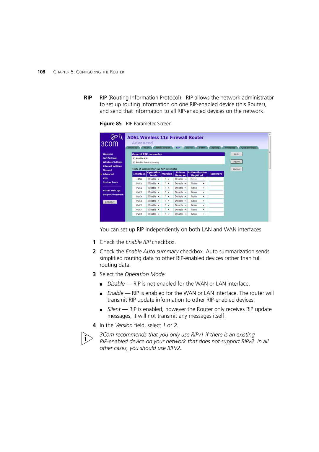 3Com WL-603 manual Select the Operation Mode 