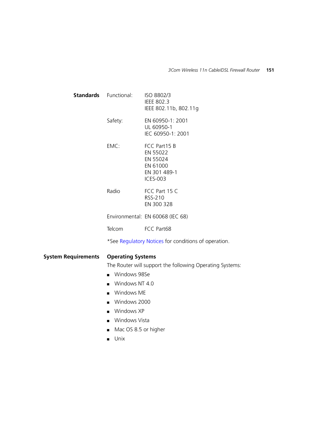 3Com WL-603 manual System Requirements Operating Systems 