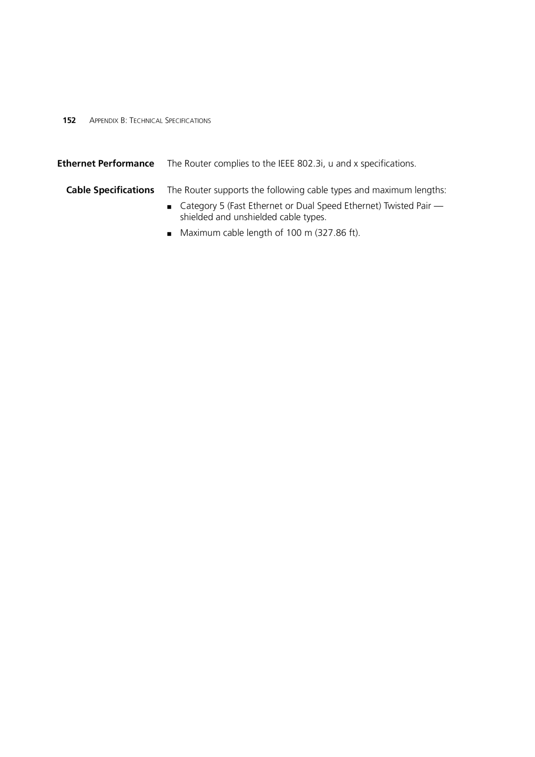 3Com WL-603 manual Appendix B Technical Specifications 