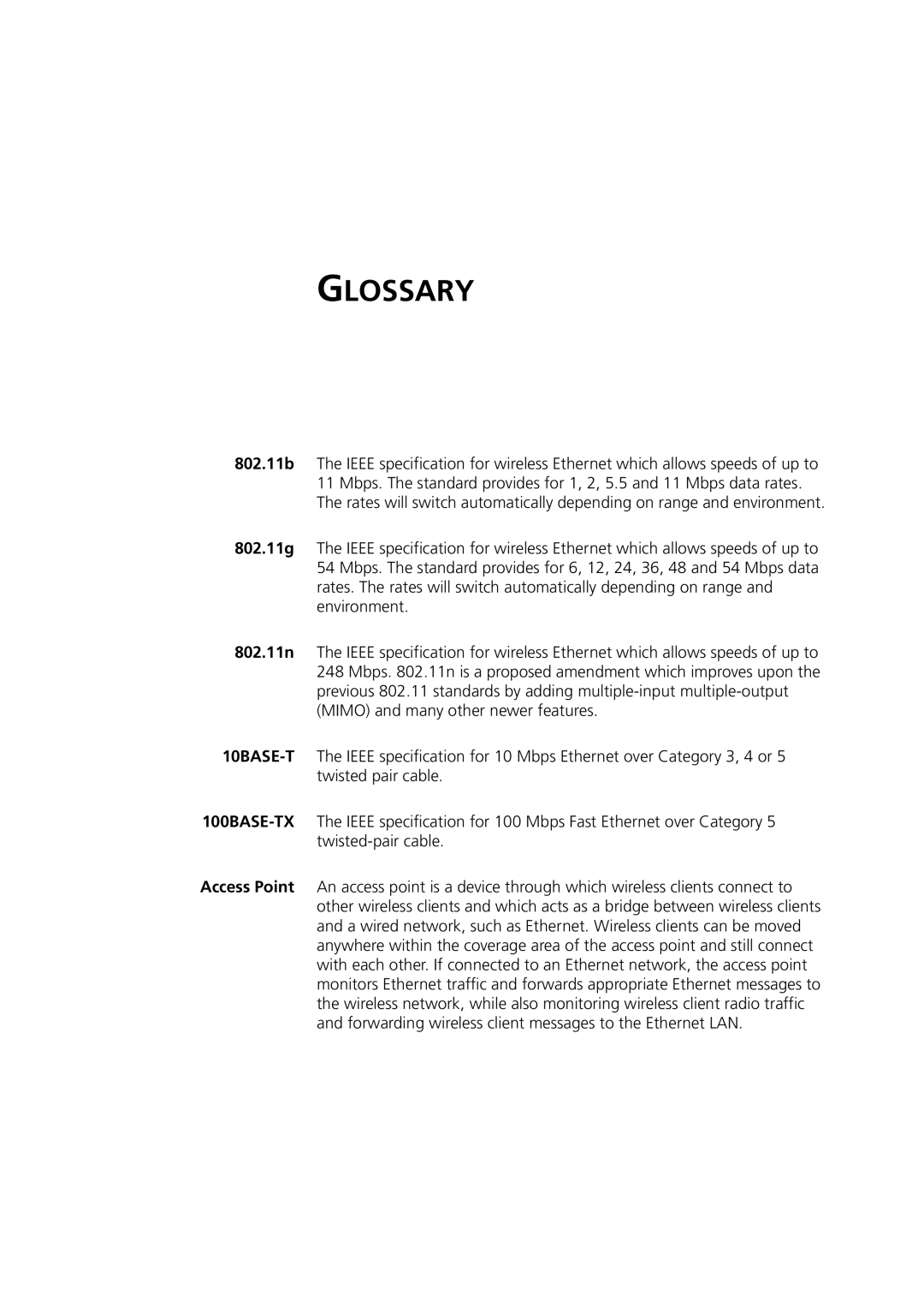 3Com WL-603 manual Glossary 