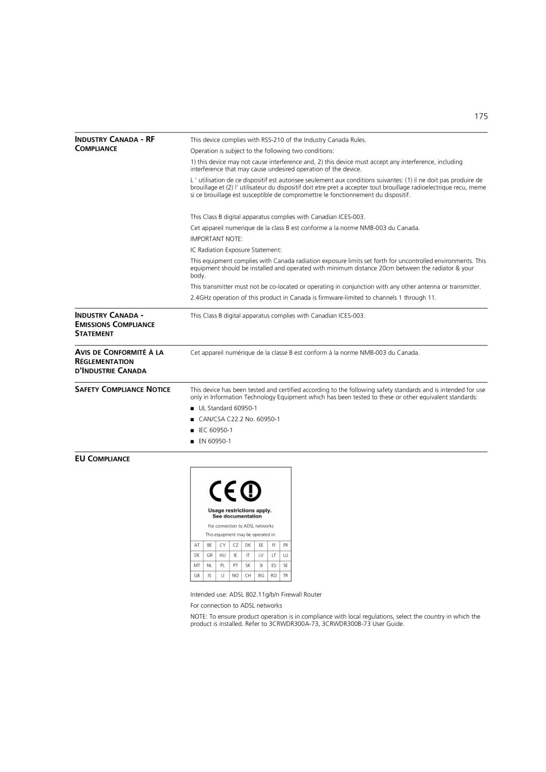 3Com WL-603 manual 175 