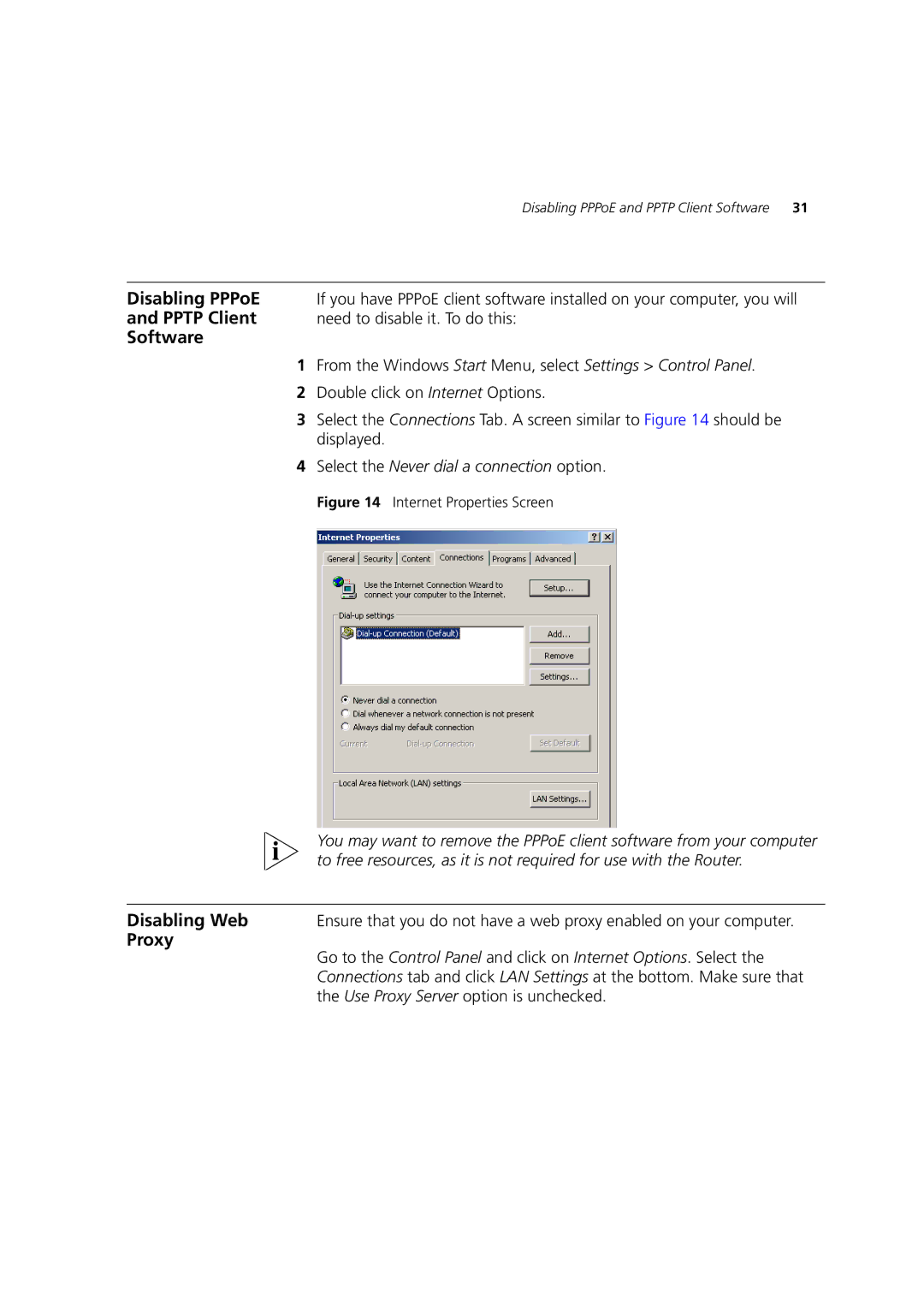 3Com WL-603 manual Software, Proxy 