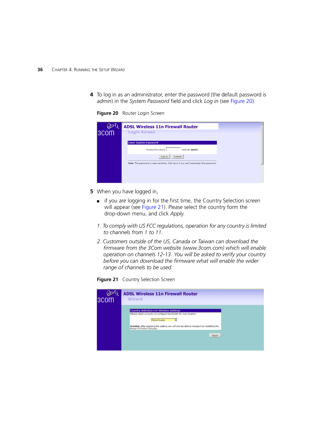 3Com WL-603 manual Router Login Screen 