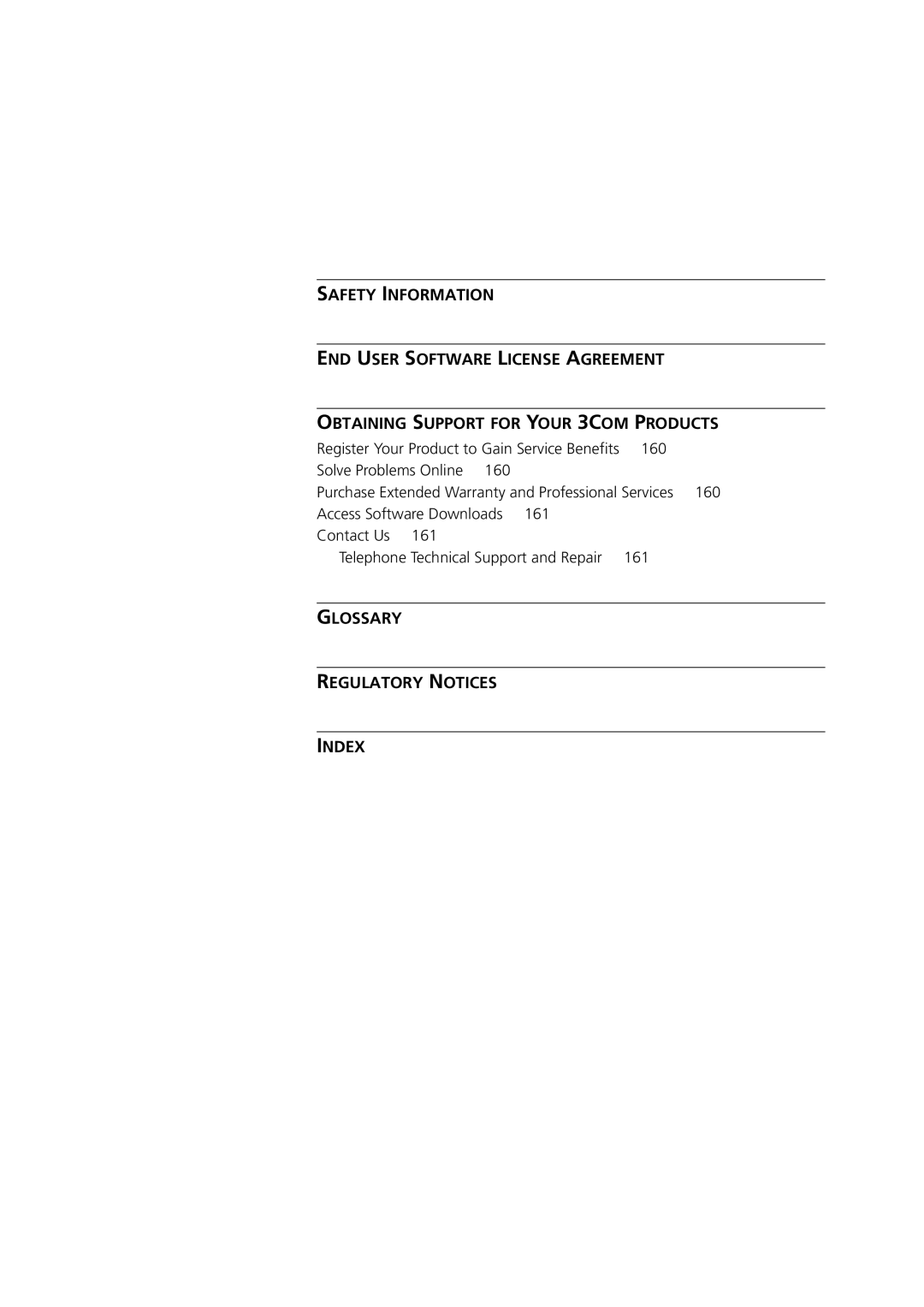 3Com WL-603 manual Glossary Regulatory Notices Index 