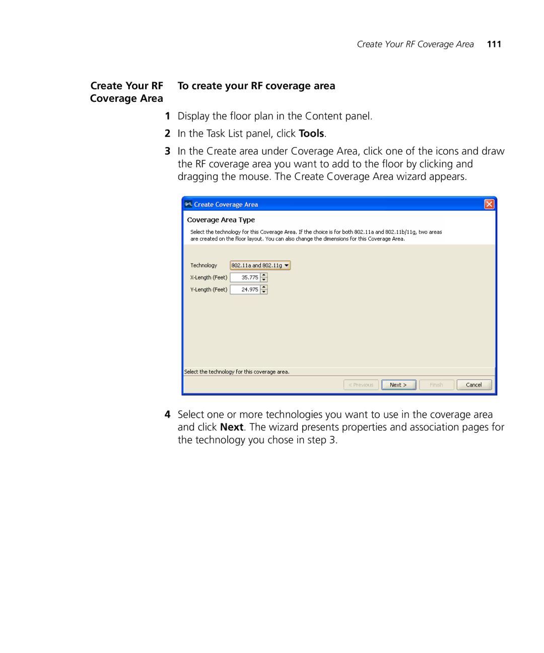 3Com WX2200 manual Create Your RF To create your RF coverage area Coverage Area 