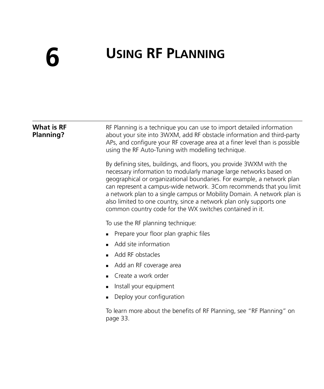 3Com WX2200 manual Planning?, Using the RF Auto-Tuning with modelling technique 
