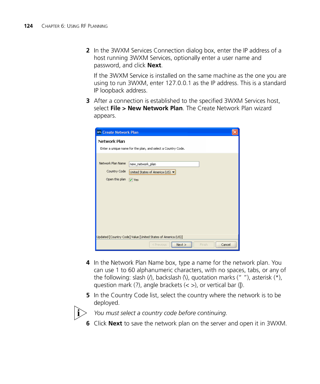 3Com WX2200 manual You must select a country code before continuing 