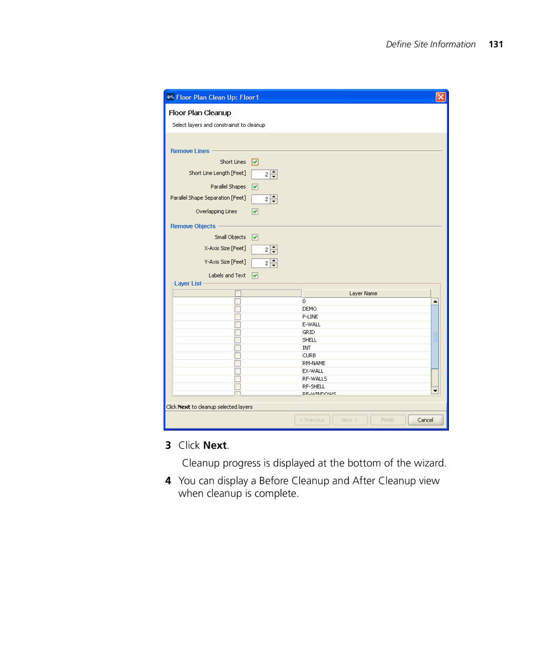 3Com WX2200 manual Define Site Information 