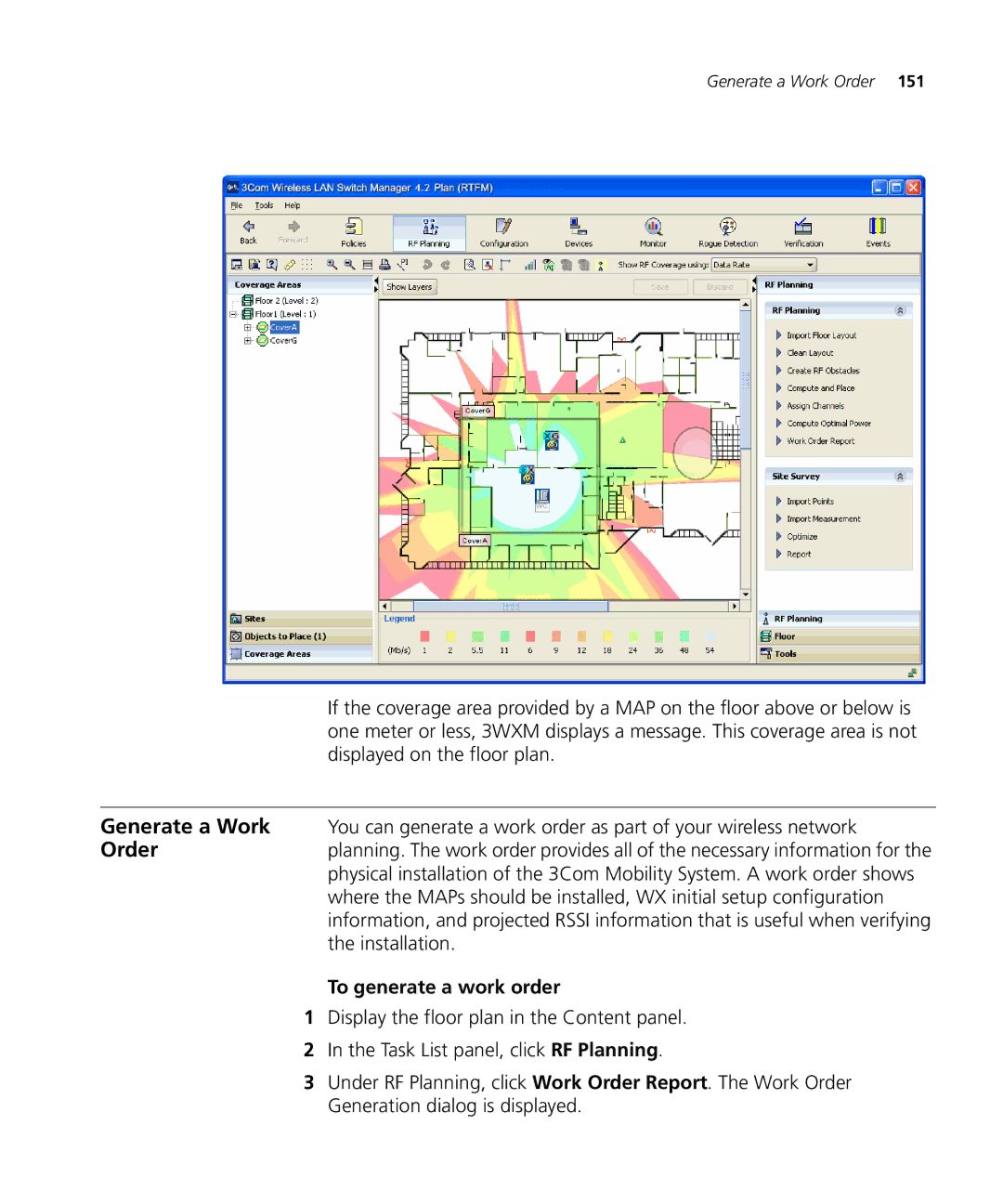 3Com WX2200 manual To generate a work order 