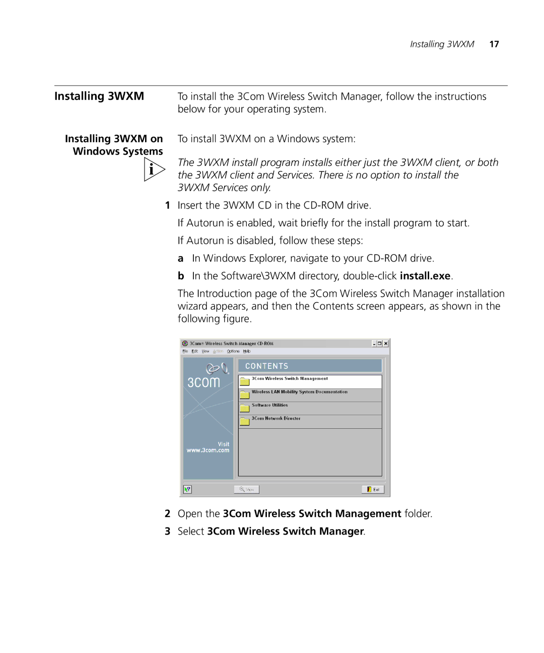 3Com WX2200 manual Windows Systems 