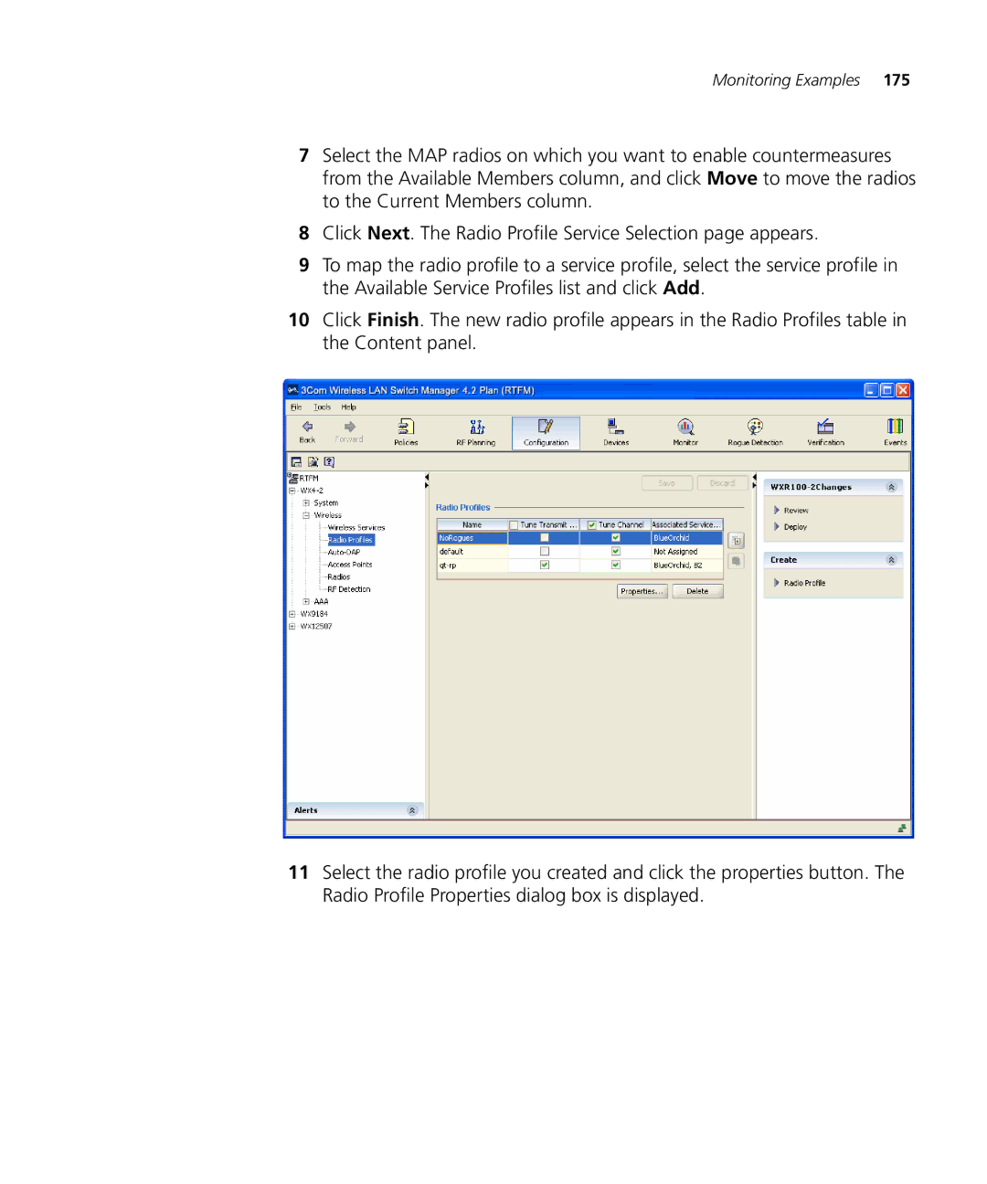 3Com WX2200 manual Monitoring Examples 