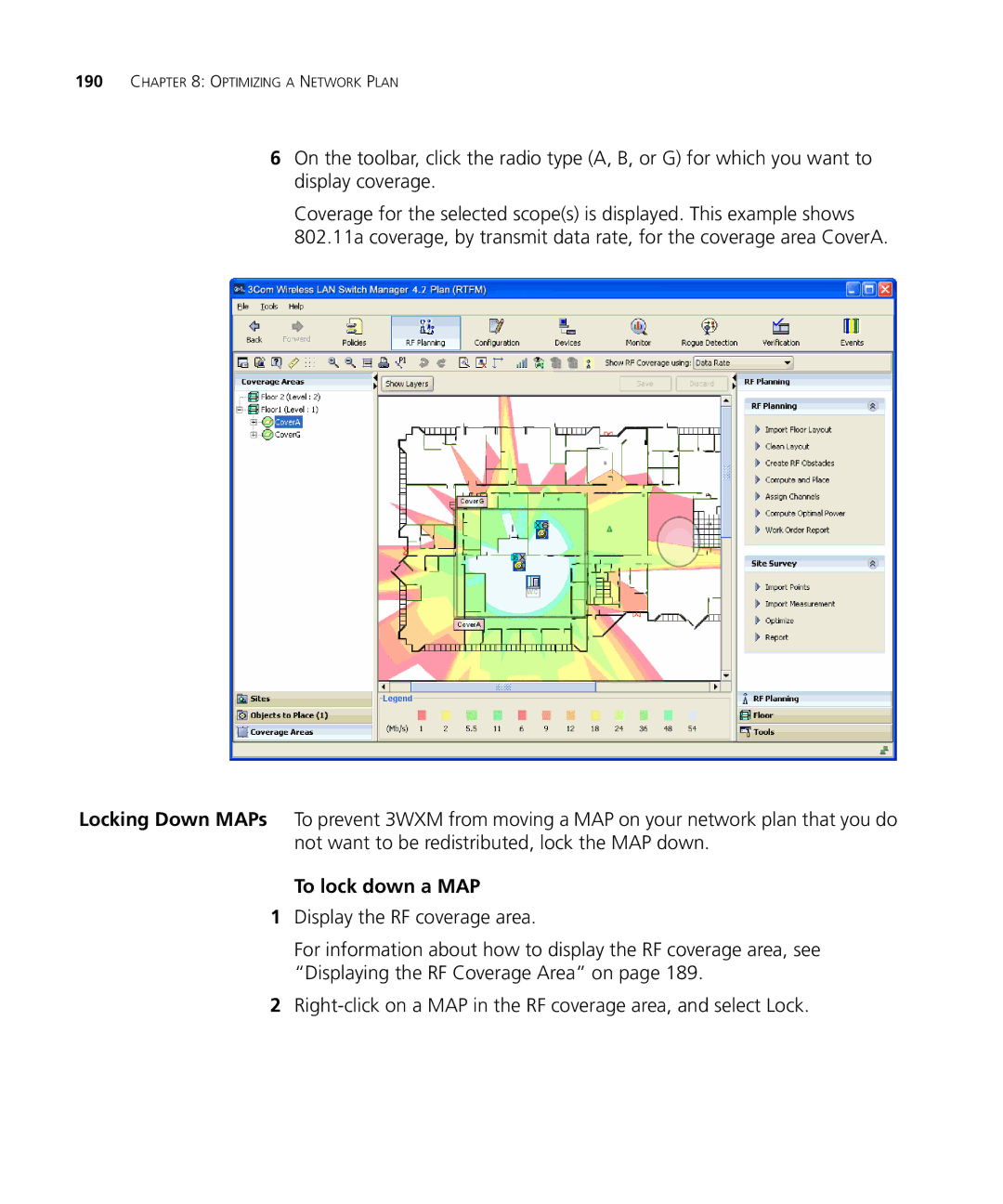 3Com WX2200 manual To lock down a MAP 