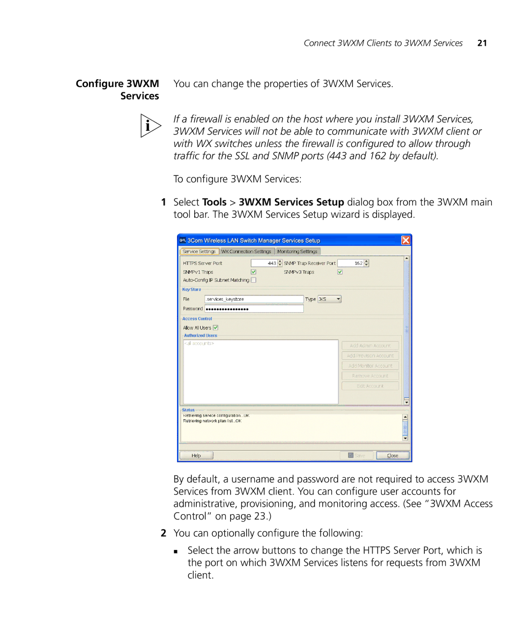 3Com WX2200 manual Services 