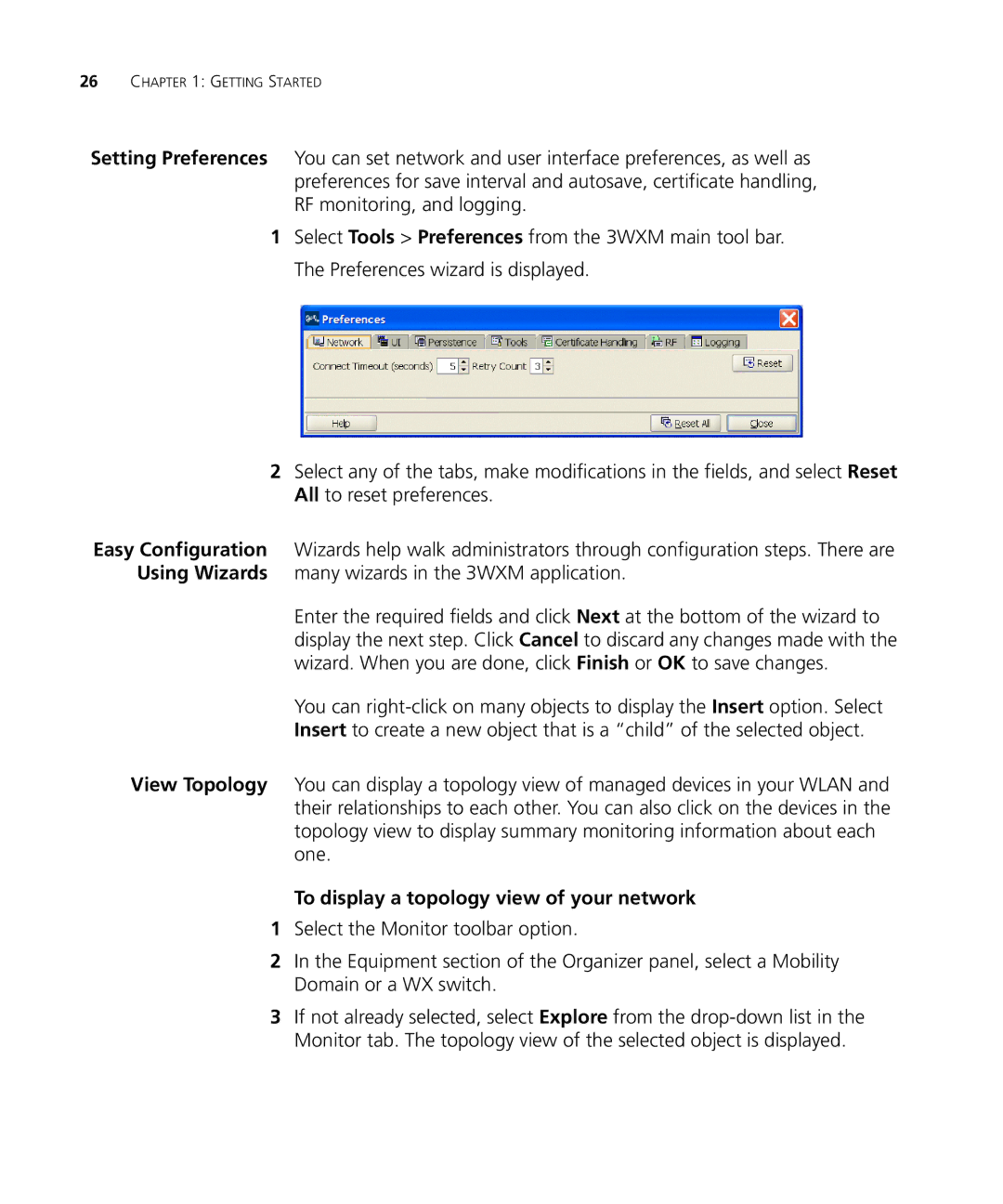 3Com WX2200 manual To display a topology view of your network 