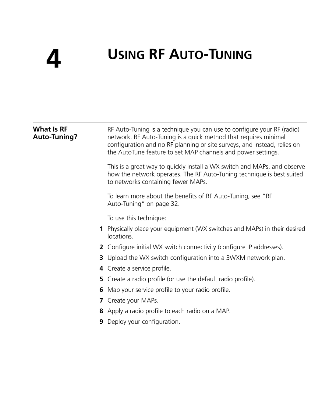 3Com WX2200 manual What Is RF, Auto-Tuning? 