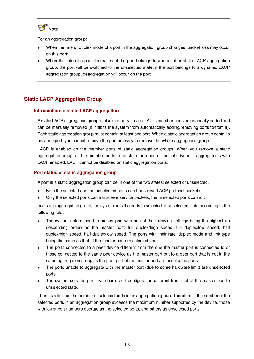 3Com WX3000 operation manual Static Lacp Aggregation Group, Introduction to static Lacp aggregation 