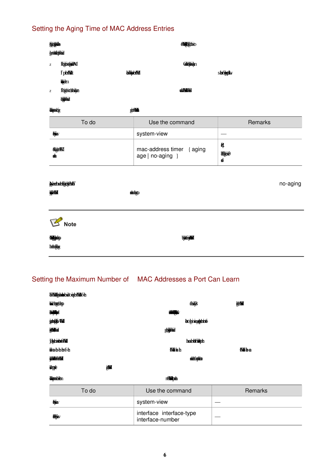 3Com WX3000 operation manual Setting the Aging Time of MAC Address Entries, Mac-address timer aging, Age no-aging 