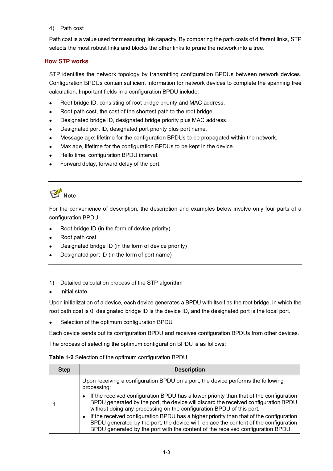 3Com WX3000 operation manual How STP works, Step Description 