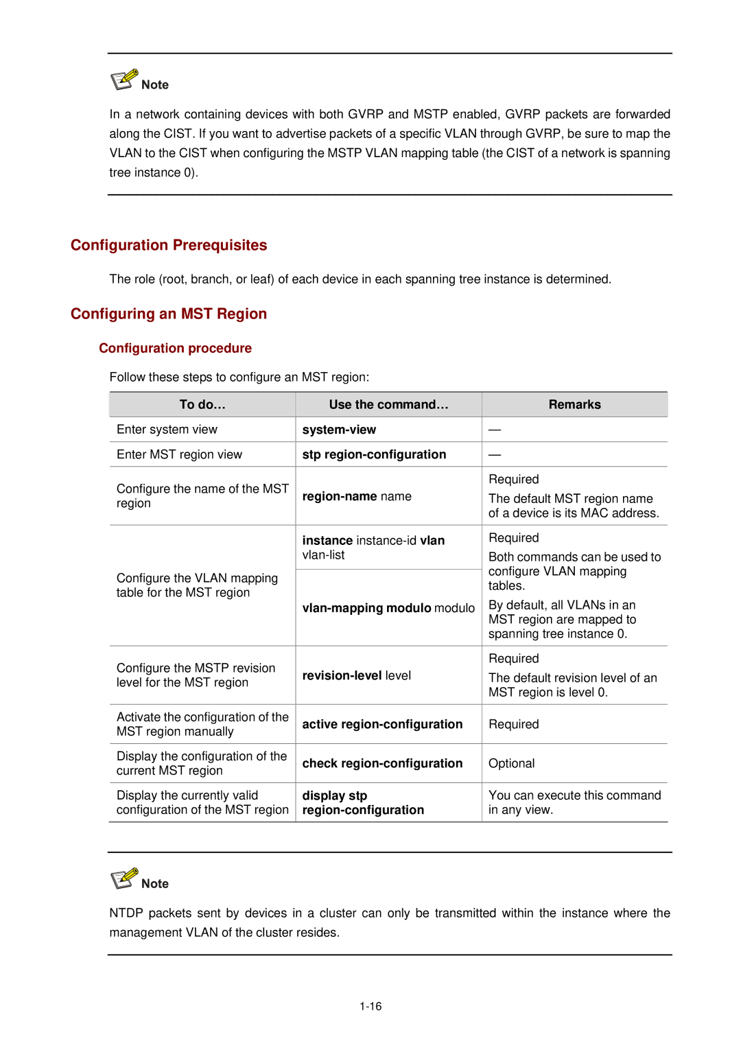 3Com WX3000 operation manual Configuring an MST Region 