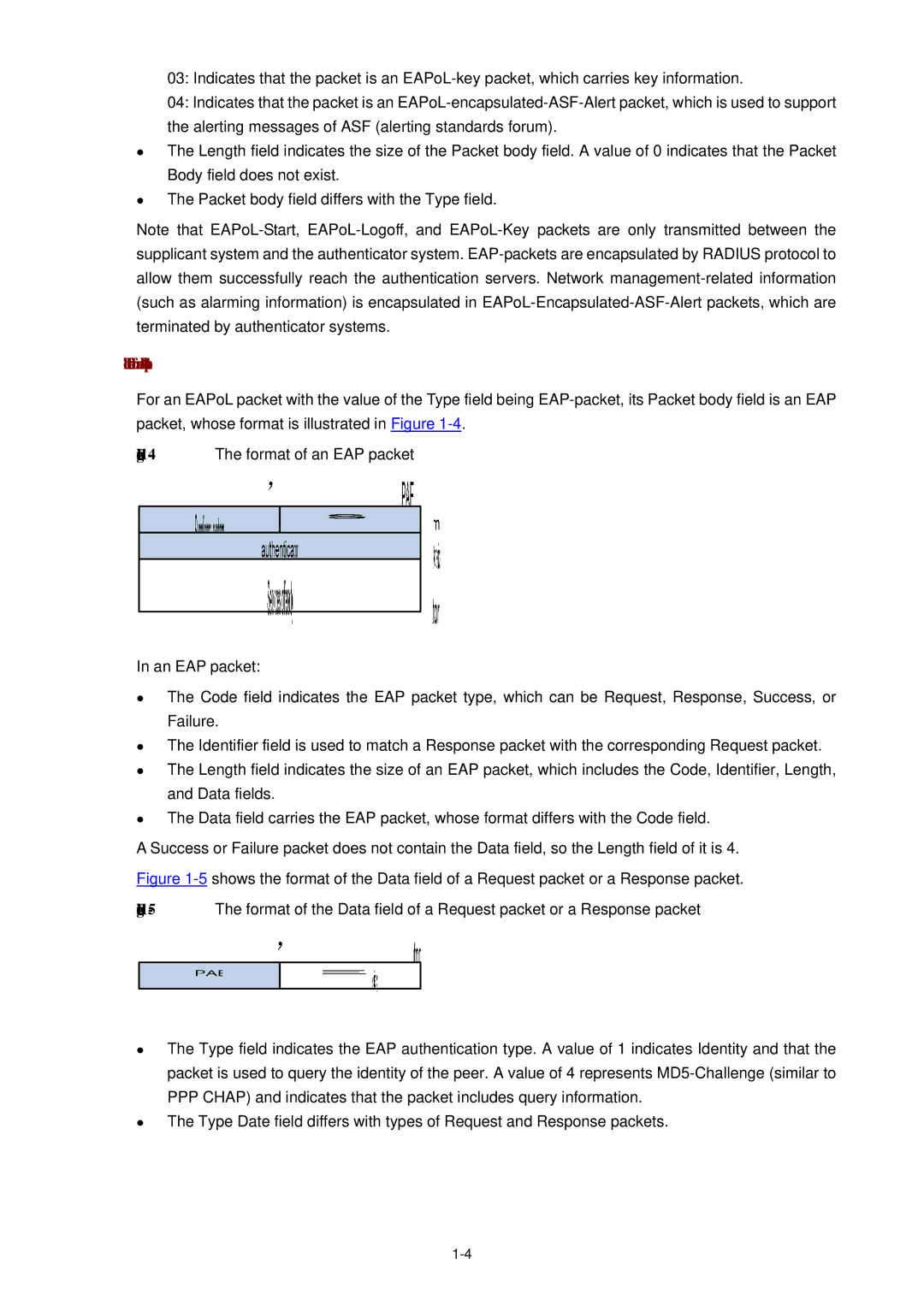 3Com WX3000 operation manual Format of an EAP packet 