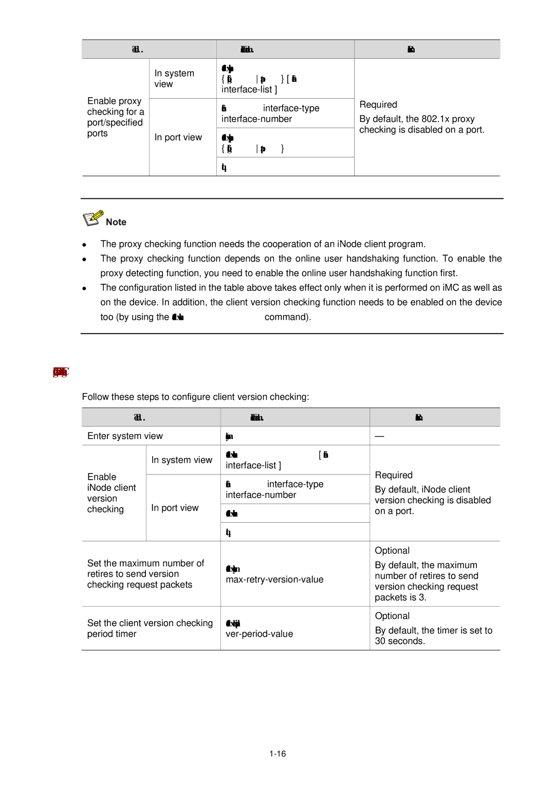 3Com WX3000 operation manual Configuring Client Version Checking 