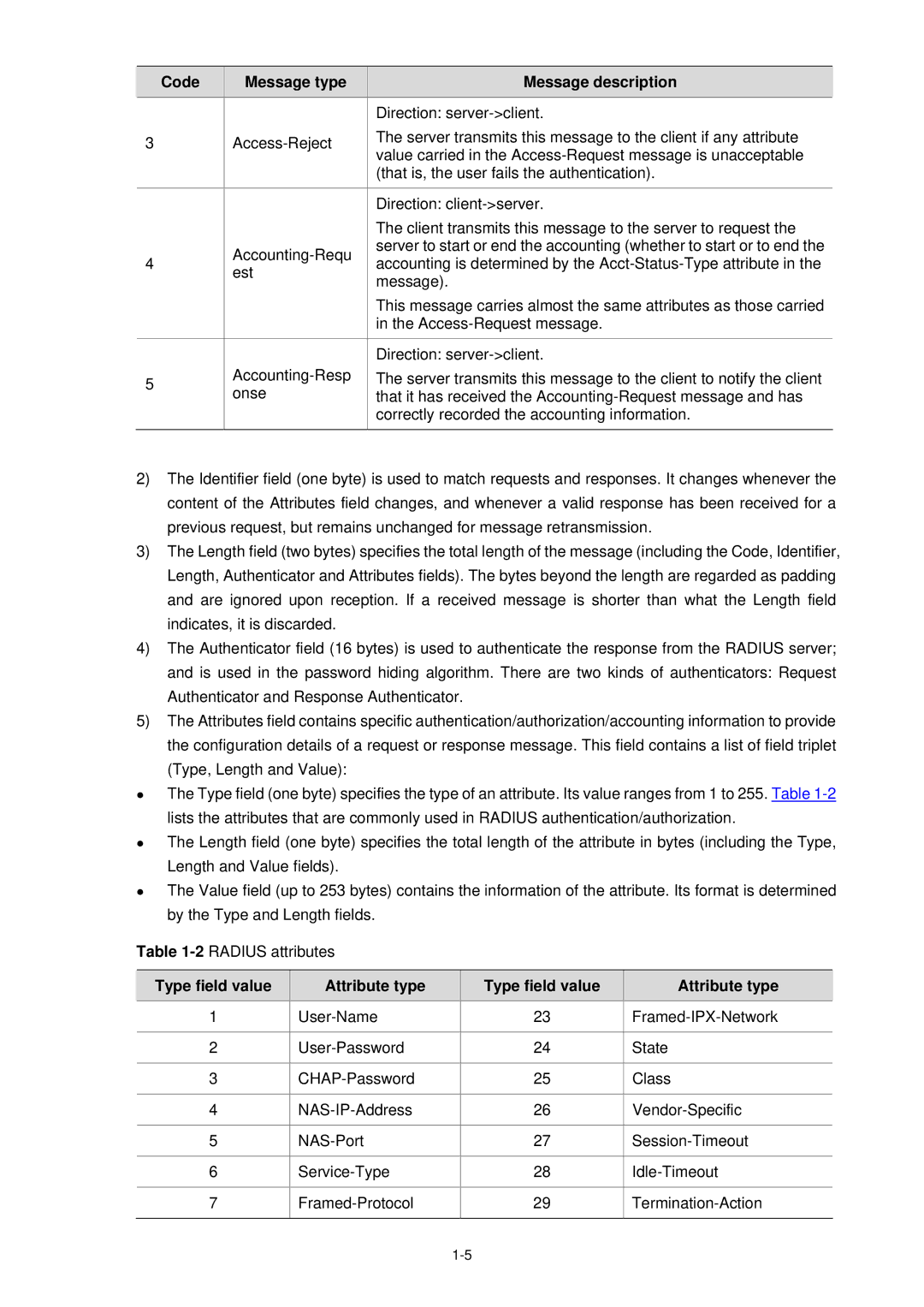 3Com WX3000 operation manual Type field value Attribute type 