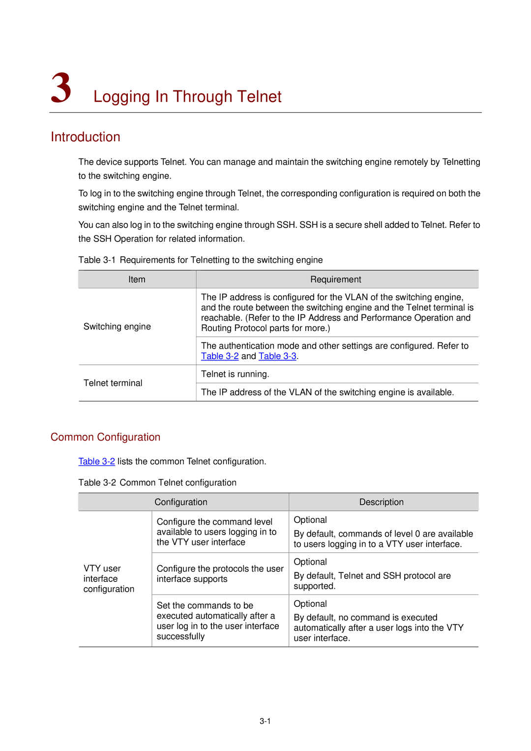 3Com WX3000 Logging In Through Telnet, Introduction, Common Configuration, Requirement, Configuration Description 