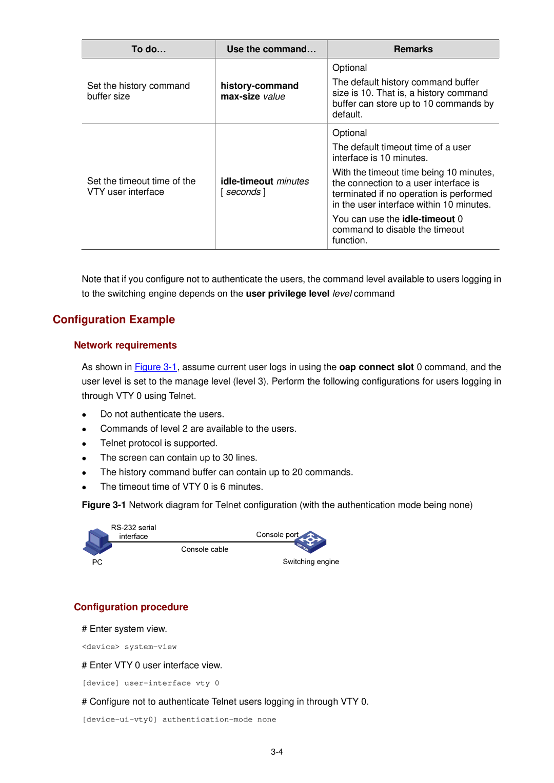 3Com WX3000 operation manual Configuration Example, Network requirements, Configuration procedure 