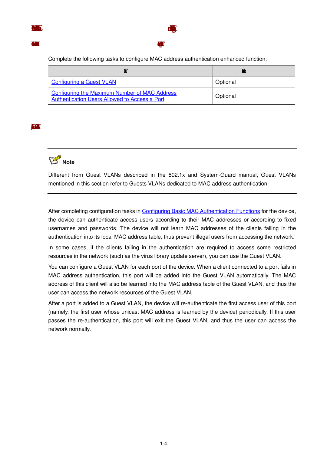 3Com WX3000 operation manual MAC Address Authentication Enhanced Function Configuration, Configuring a Guest Vlan 