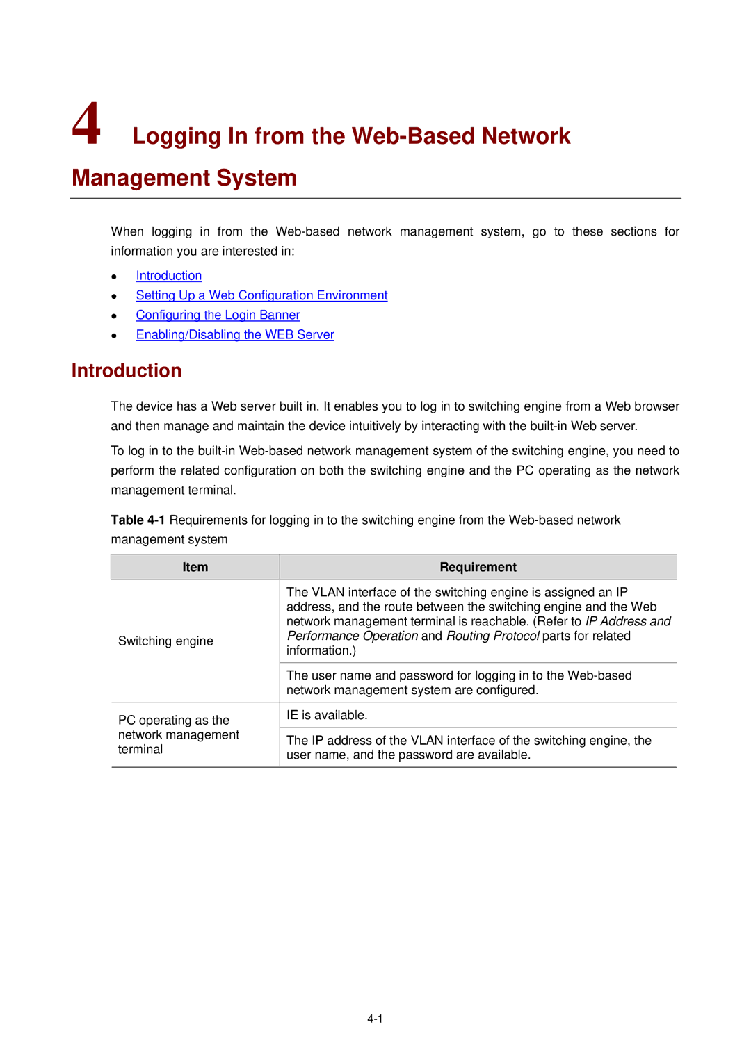 3Com WX3000 Logging In from the Web-Based Network Management System, Network management system are configured 