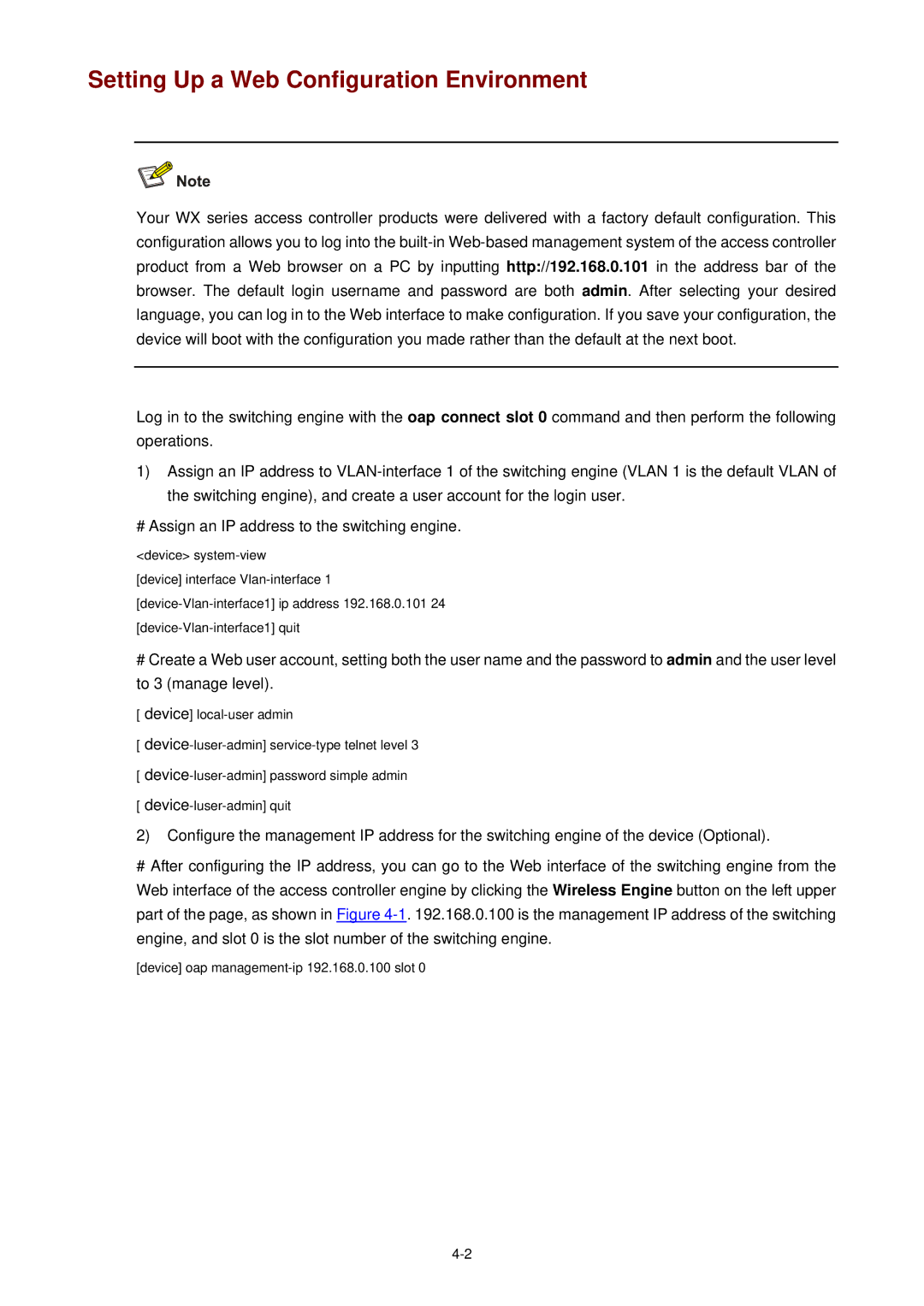 3Com WX3000 operation manual Setting Up a Web Configuration Environment 