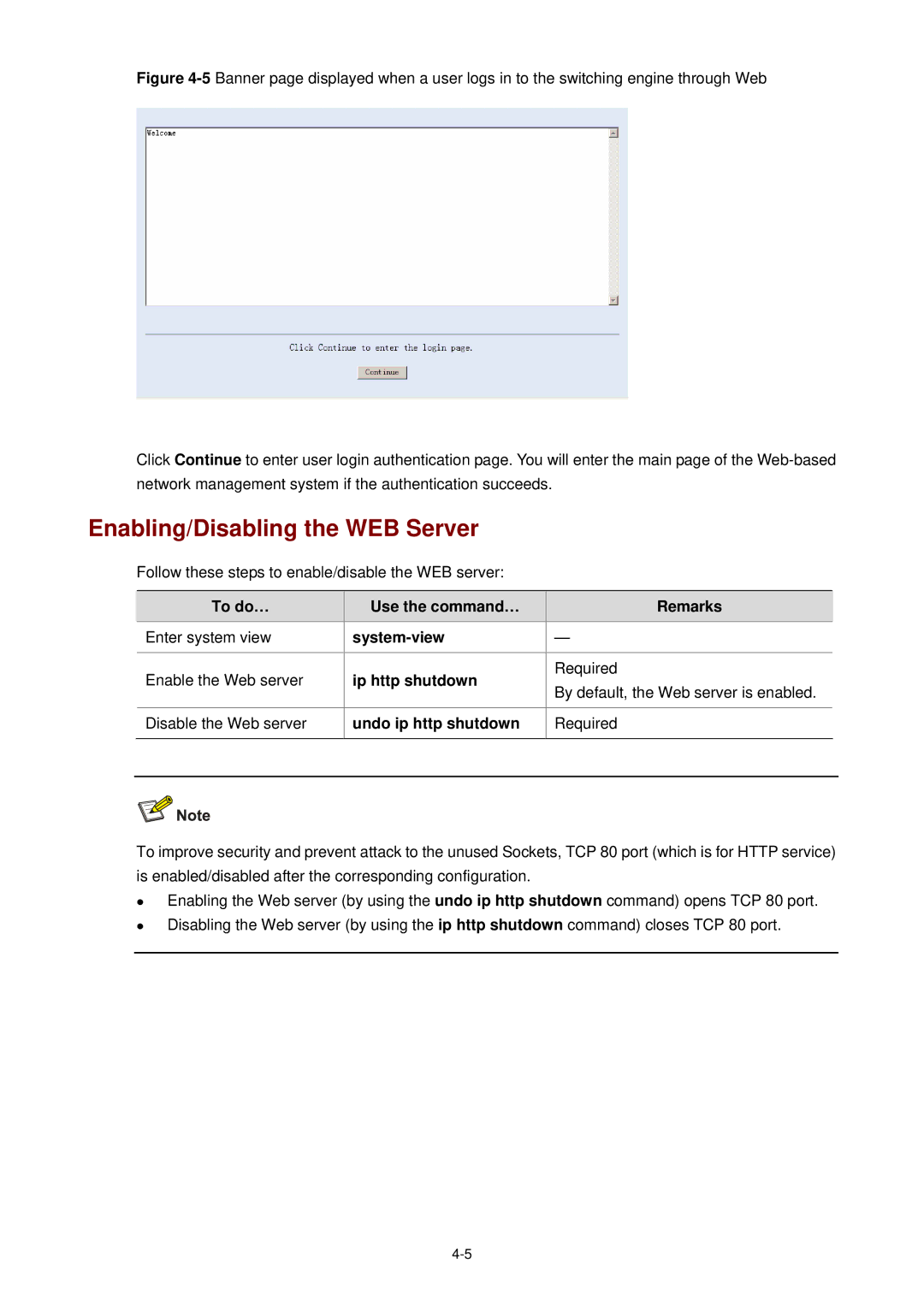 3Com WX3000 Enabling/Disabling the WEB Server, Follow these steps to enable/disable the WEB server, Enable the Web server 