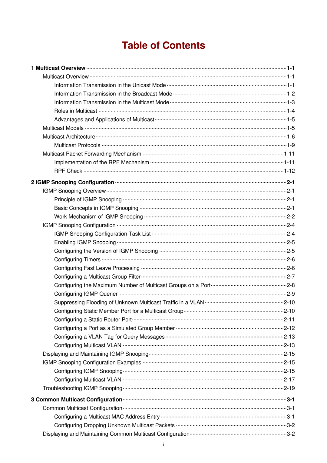 3Com WX3000 operation manual Table of Contents 