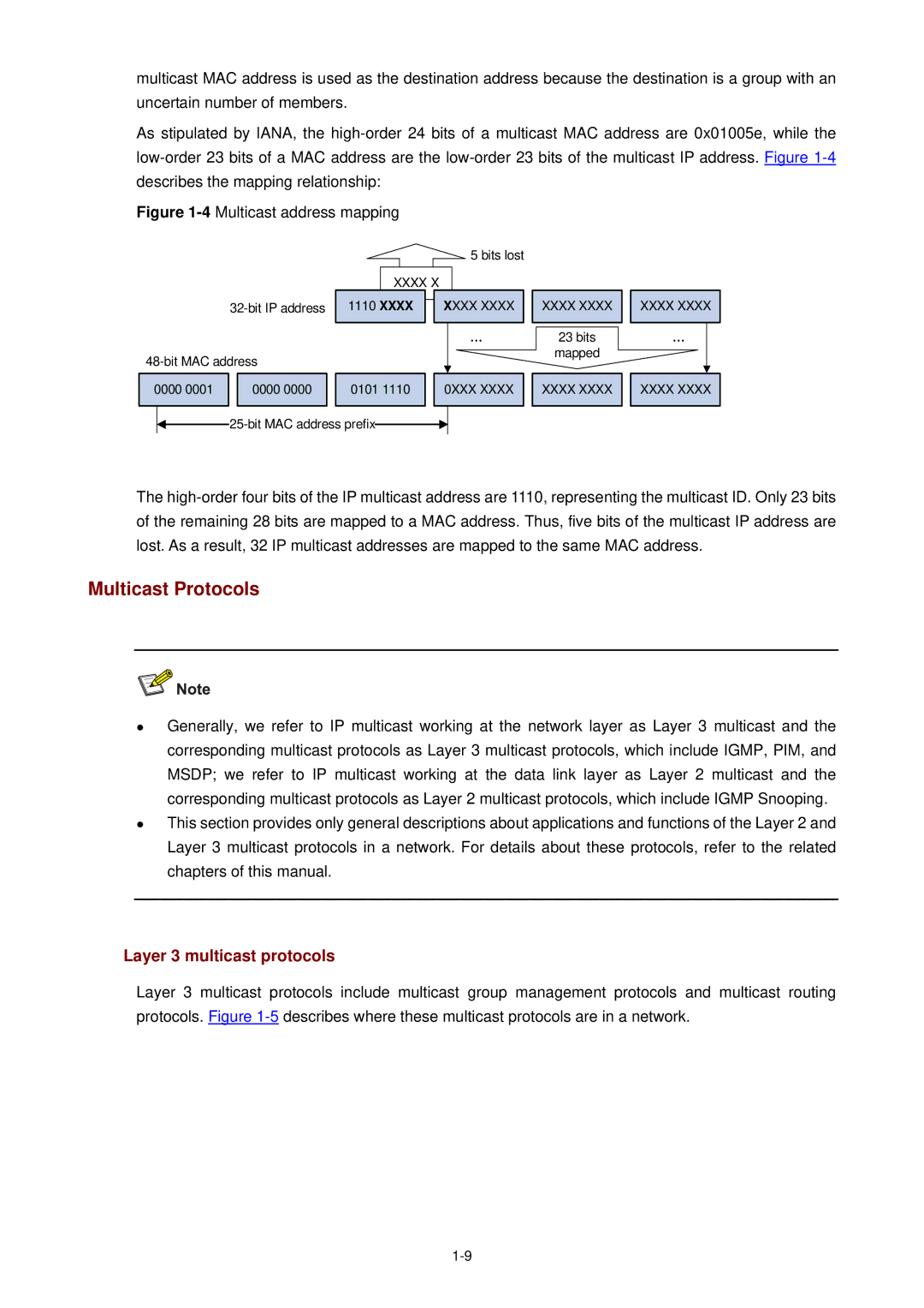 3Com WX3000 operation manual Multicast Protocols, Layer 3 multicast protocols 