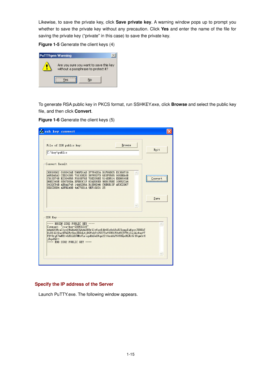 3Com WX3000 operation manual Specify the IP address of the Server, Launch PuTTY.exe. The following window appears 