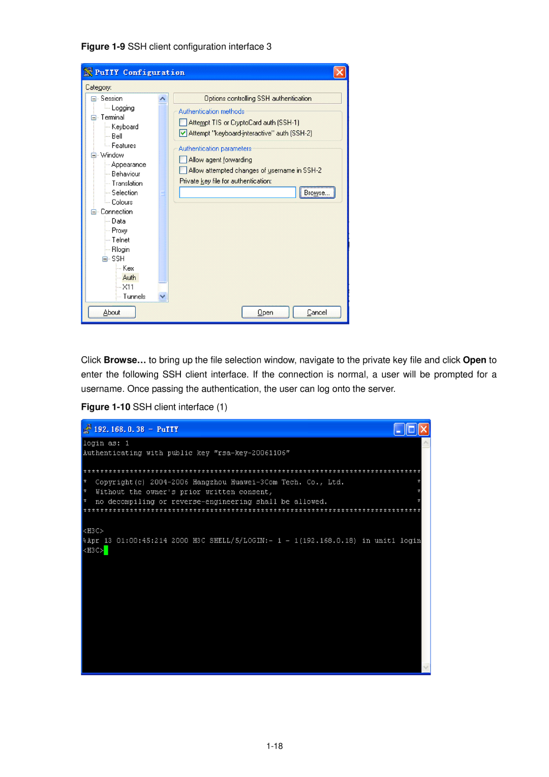 3Com WX3000 operation manual 10SSH client interface 