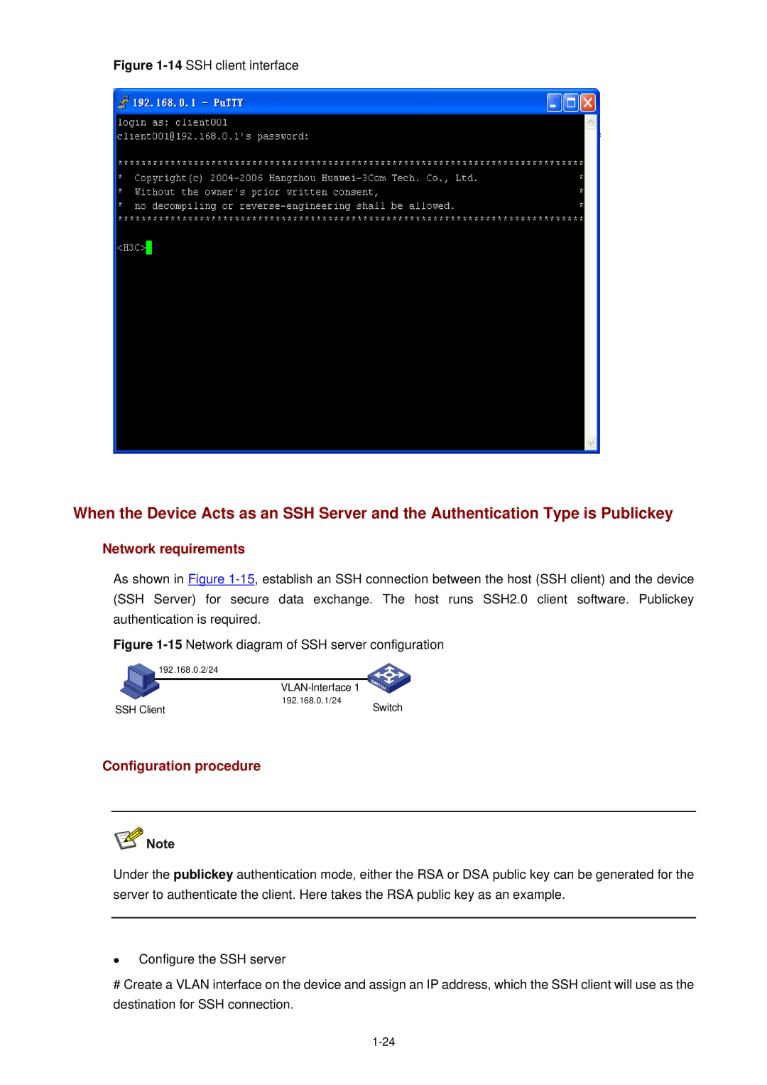 3Com WX3000 operation manual 14SSH client interface 