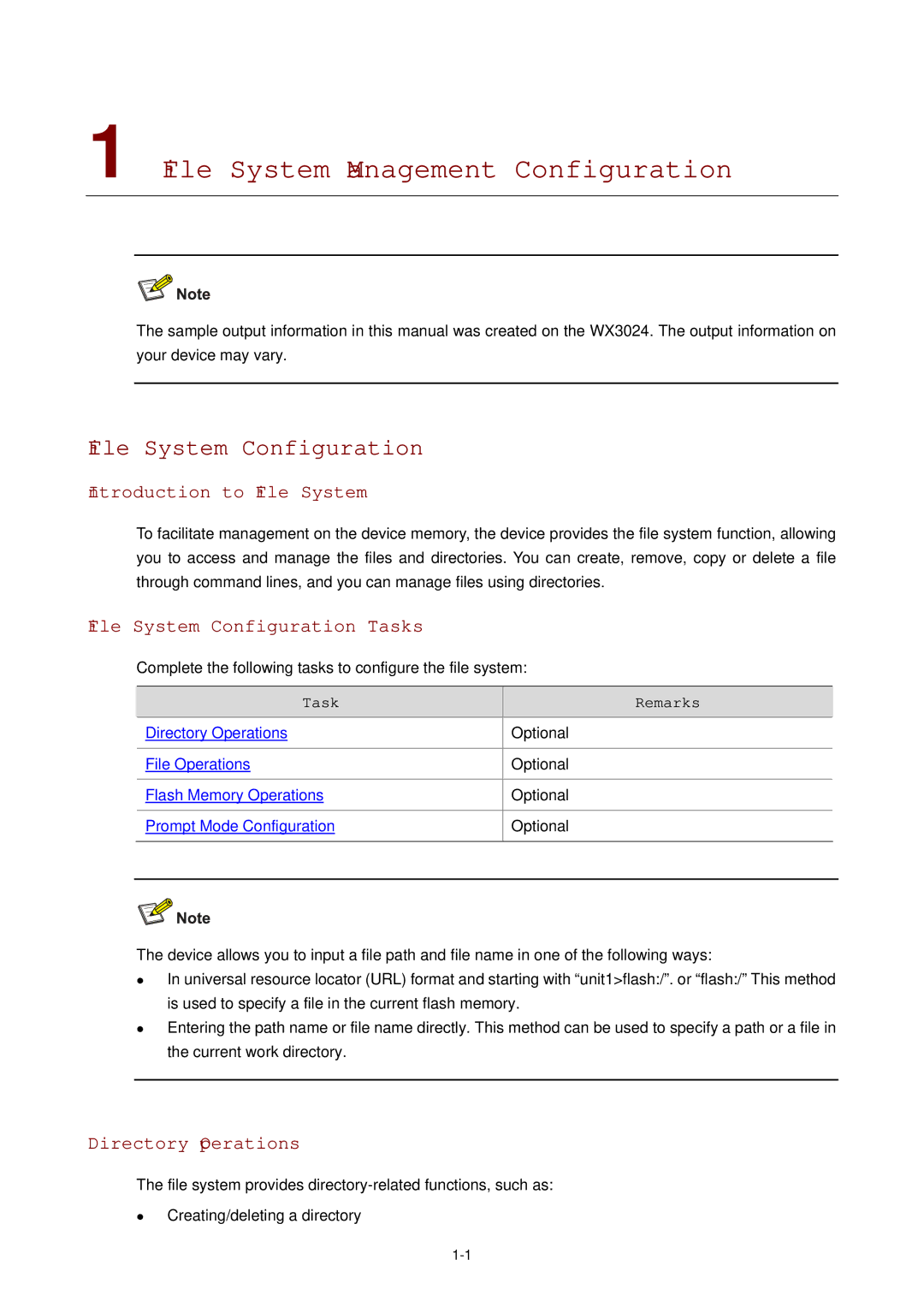 3Com WX3000 operation manual File System Management Configuration, File System Configuration, Introduction to File System 