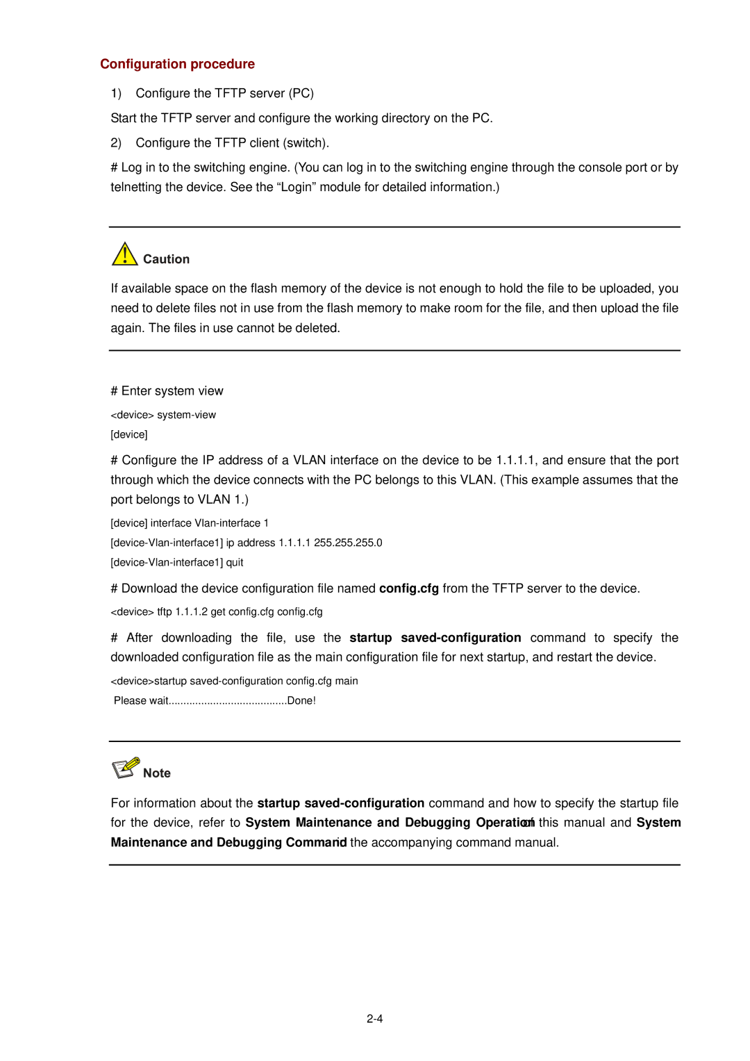 3Com WX3000 operation manual Device tftp 1.1.1.2 get config.cfg config.cfg 